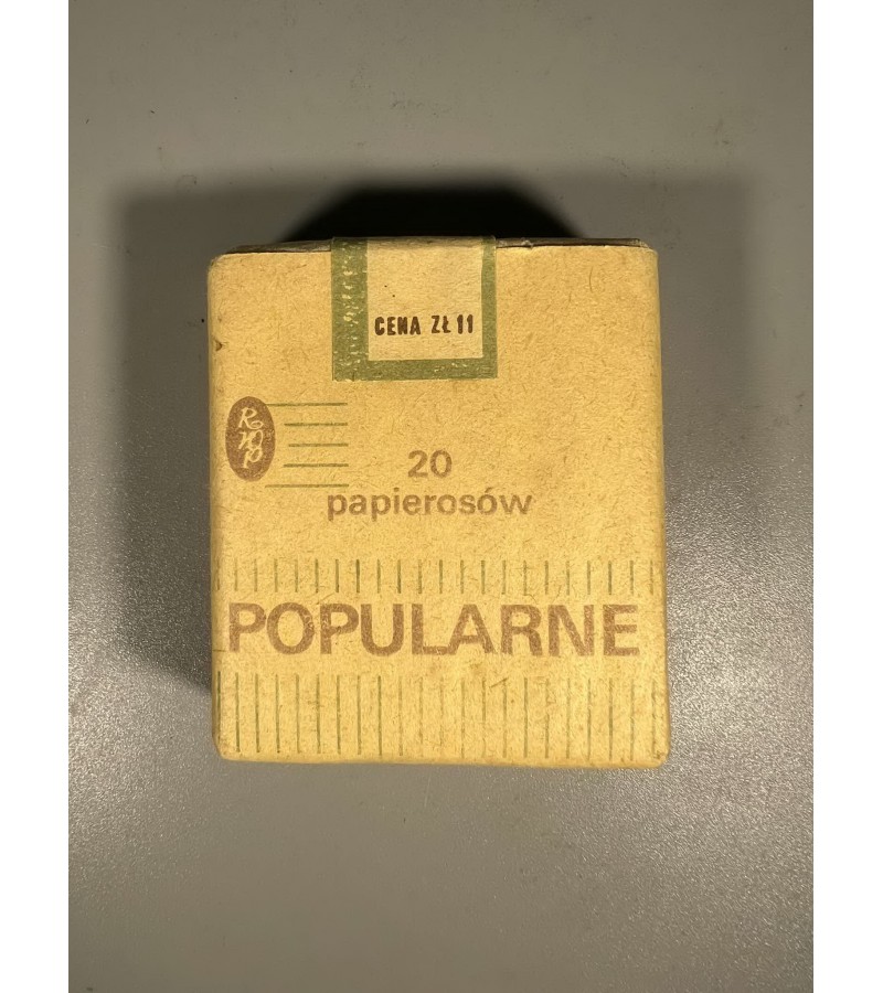 Cigaretės POPULARNE, kolekcinės. Lenkijos liaudies respublika. 1982 m. Nenaudota. Kaina 22