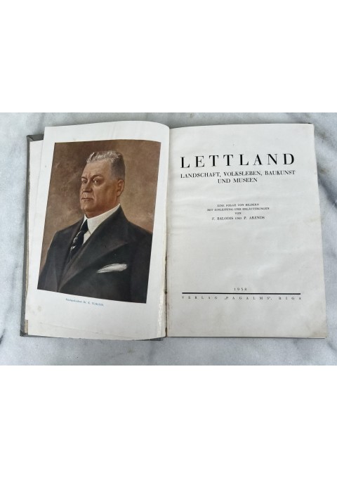 Knyga antikvarinė Lettland, Latvija vok. k. 1938 m. Kaina 63