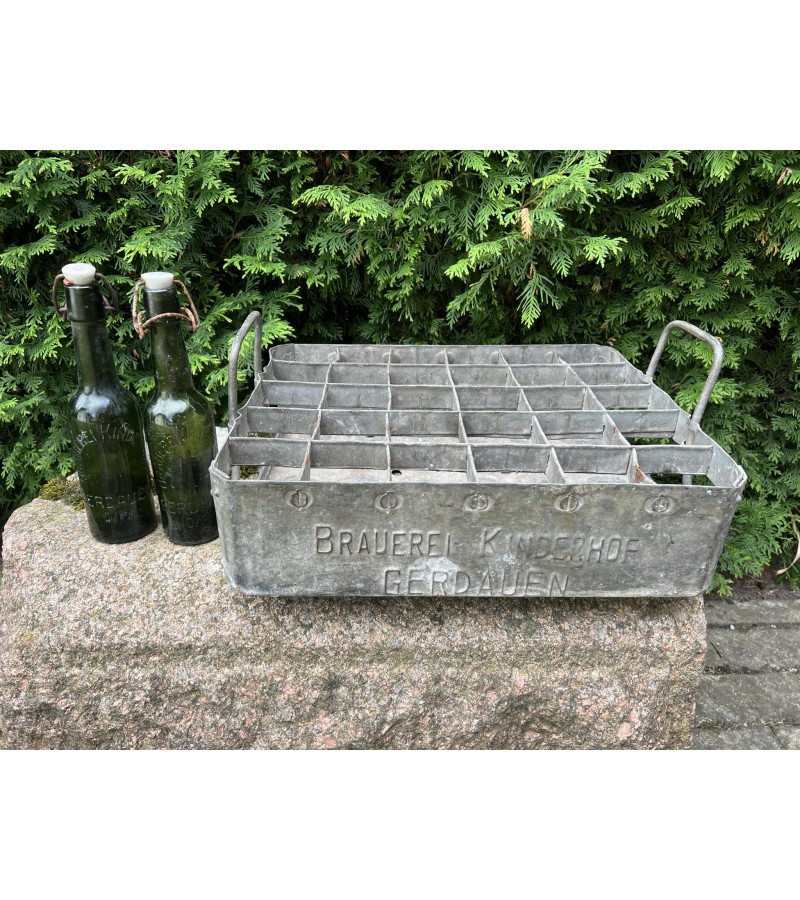 Alaus dėžė antikvarinė, skardinė, tarpukario laikų Brauerei Kinderhof Gerdauen (Gerdauen. Konigsberg. Ost  Preussen). Rytų Prūsija. Kaina 92