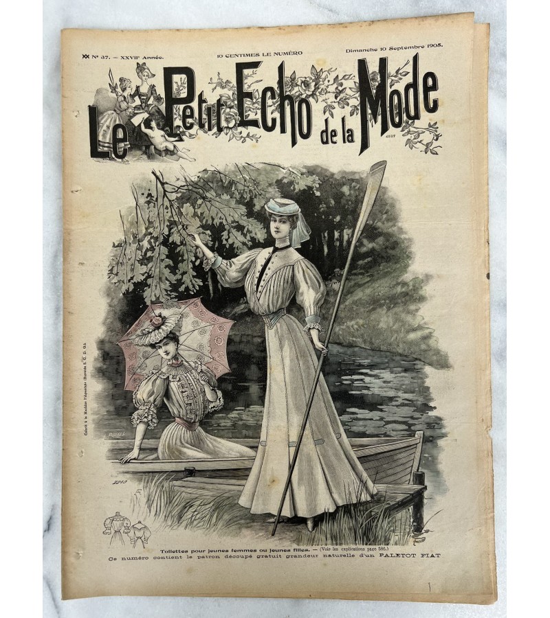 Žurnalas Le Petit Écho de la Mode, prancūziškas, antikvarinis. 1905 m. Kaina 18