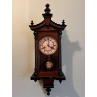 Laikrodis antikvarinis, sieninis Junghans, nedidelis. Veikiantis. 1901 m. Kaina 128