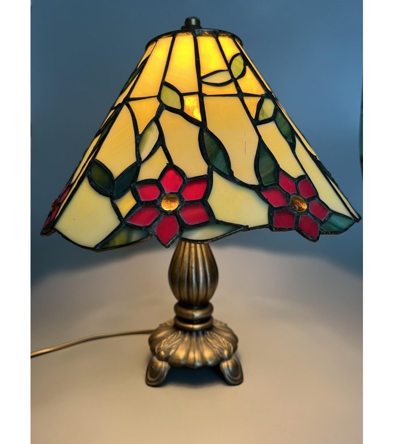 Stalinis Tifanny stiliaus šviestuvas, naktinė lempa. Vokietija. Veikianti. Kaina 143