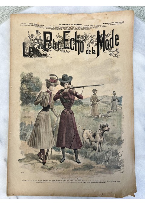 Žurnalas Le Petit Écho de la Mode, moterų, savaitinis, prancūziškas, antikvarinis. 1900 m. Dydis: 31 x 46 cm. Kaina 18