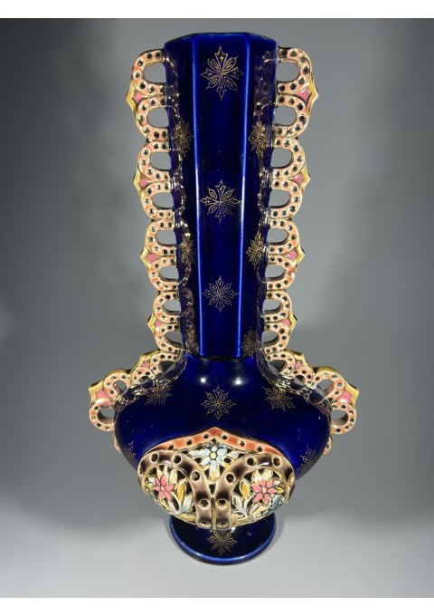 Vaza antikvarinė orientalistinio stiliaus JOSEF STEIDL ZNAIM, Austria, majolica. Kaina 73