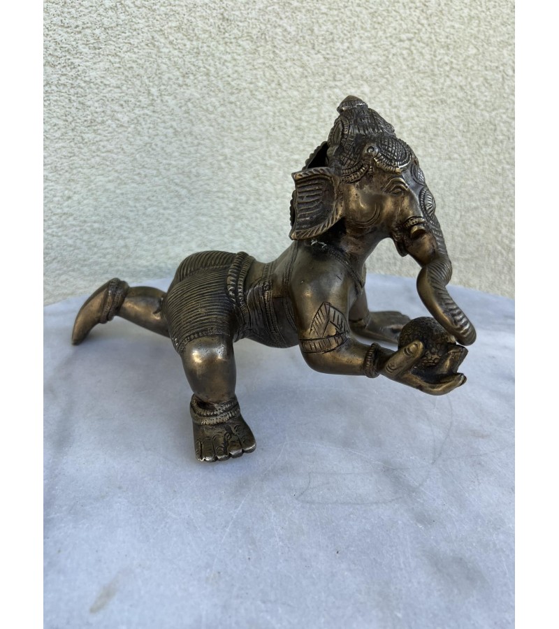 Statulėlė Dramblys, Ganesh bronzinė, indiška. Svoris 2,2 kg. Kaina 78
