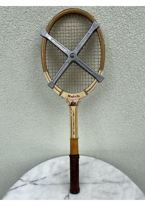 Teniso raketė su rėmo presu, vintažinė, antikvarinė Match Erbacher. Kaina 73