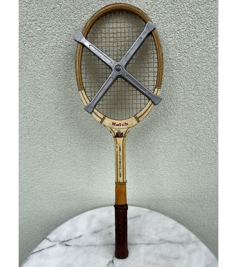Teniso raketė su rėmo presu, vintažinė, antikvarinė Match Erbacher. Kaina 73