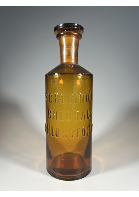 Vaistų, vaistinės butelis, antikvarinis Schering's Chloral Chlorofolm. Kaina 33