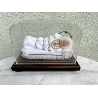 Statulėlė, vaškinė lėlė Kūdikis Madona, Bambino Madonna. Pagaminta Italijoje. Kaina 87
