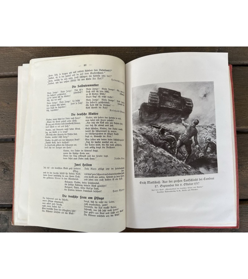 Knyga Deutschland muss leben. Vokietija turi gyventi! - Nacionalinių eilėraščių rinkinys Trečiojo Reicho mokyklai. 1936 m. Kaina 73