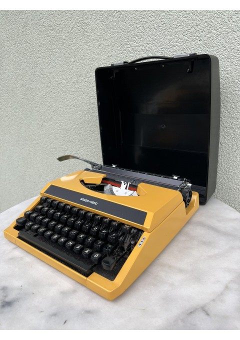 Spausdinimo, rašomoji mašinėlė nešiojama oranžinė Silver Seiko Co LTD. Made in Japan. 1977 m. Kaina 128