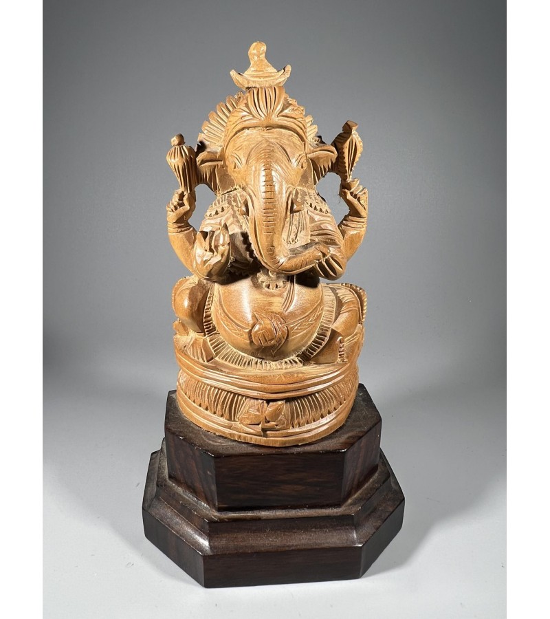 Statulėlė, induizmo dievas Ganeša. Medinis. Kaina 63