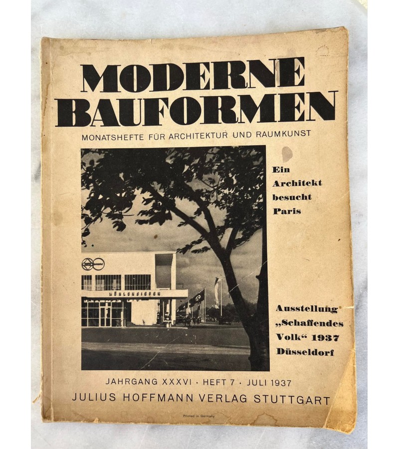 Žurnalas antikvarinis MODERNE BAUFORMEN. 1937 m. Kaina 53