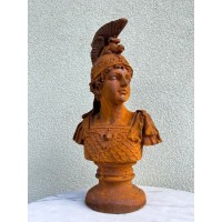 Biustas, klasikinė graikų statula, skulptūra, statulėlė Legionierius, ketaus, špižinis, Rusty style. Svoris 11.5 kg. Kaina 193