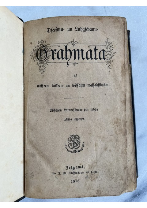 Šv. raštas latvių k. Jelgava. 1878 m. Kaina 53