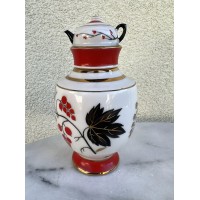 Samovaras porcelianinis LFZ, sovietinis, tarybinių laikų skirtas eksportui. Aukštis 16 cm. Kaina 43