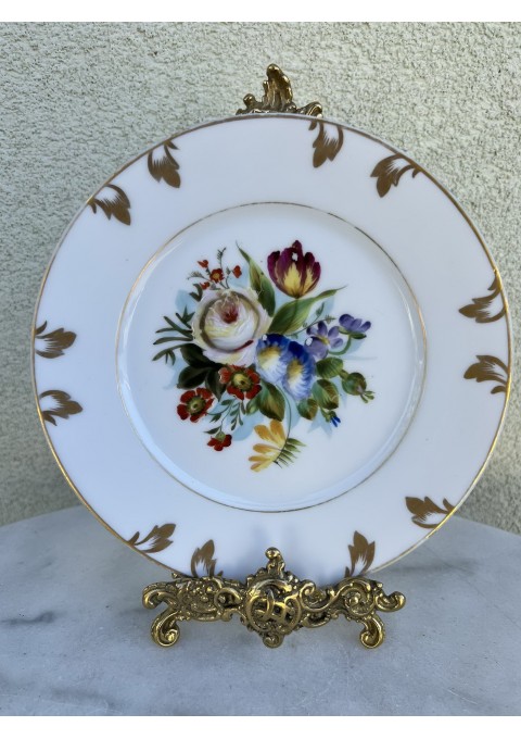 Lėkštė porcelianinė, antikvarinė, puošta tapytomis gėlėmis. J C Bavaria. 1898-1923 m. Kaina 13