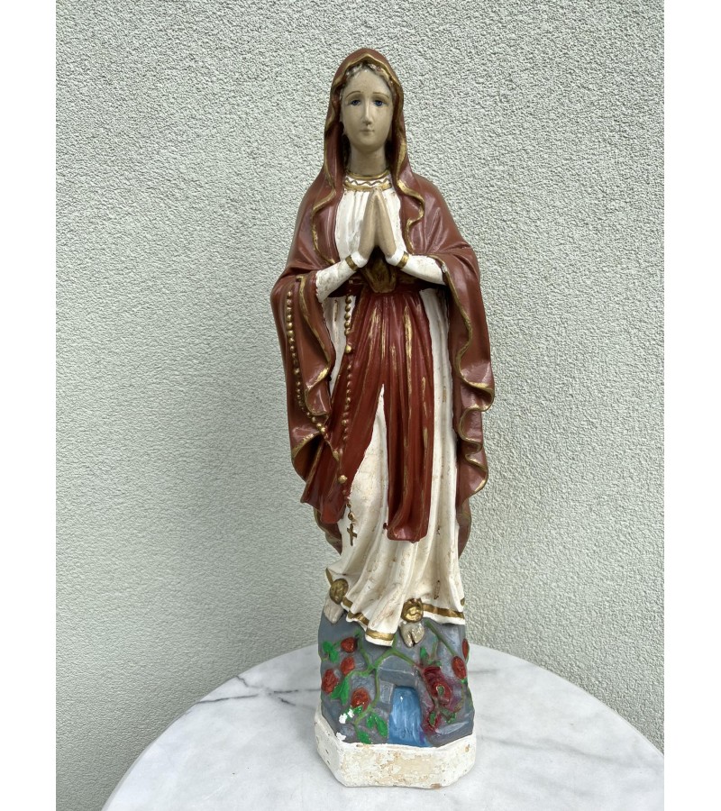 Statula, statulėlė Šv. Marija, antikvarinė, tarpukario laikų. Gipsinė, tapyta. Aukštis 68, cm. Kaina 258