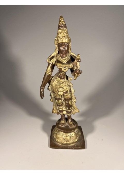 Statulėlė, figūrėlė bronzinė indiška, deivė Devi Parvati (Goddess Uma). Svoris 1 kg. Kaina 63