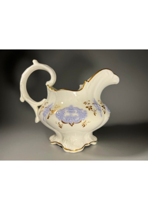 Ąsotėlis, indas pienui, grieinėlei porcelianinis, antikvarinis, Rokoko stiliaus, Samuel Alcock. Anglija. 1880-1900 m. Kaina 38
