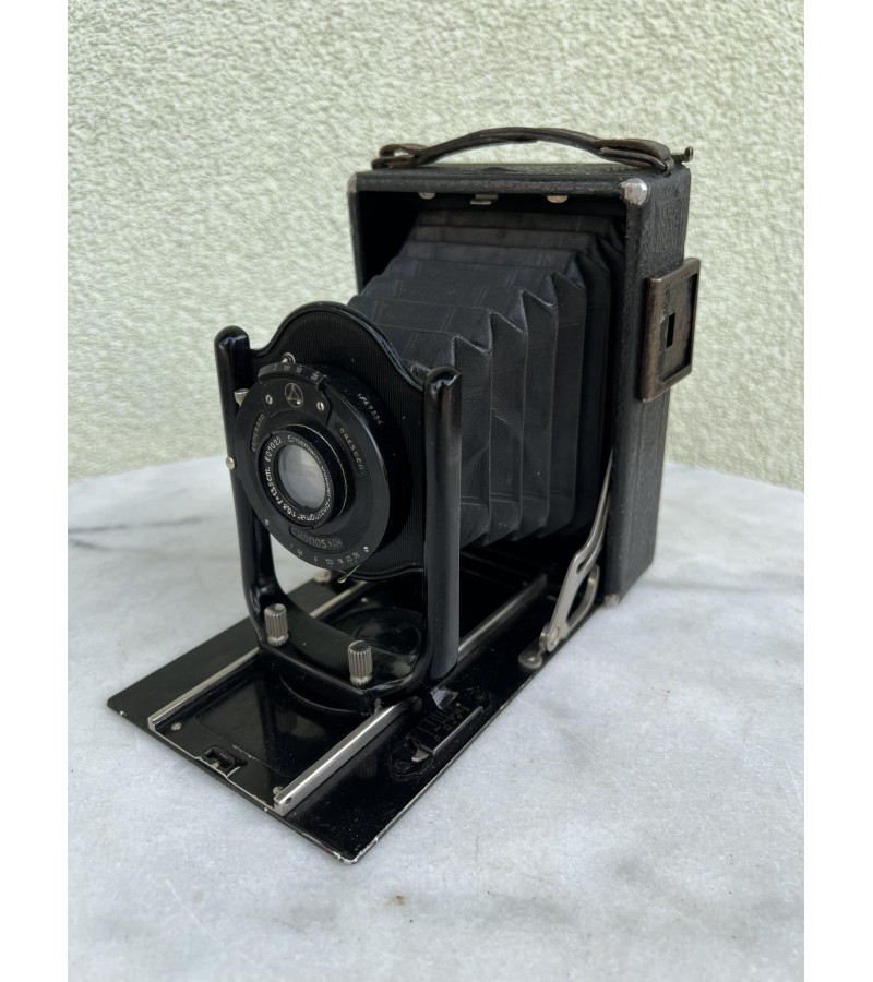 Fotoaparatas antikvarinis dumplinis Ernemann Dresden Cronos >A<. Vokietija. Kaina 128