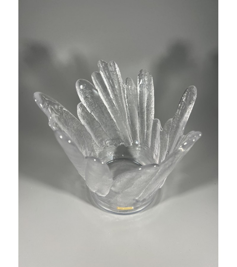 Vaza, žvakidė vintažinė krištolinė Full Crystal, dizaineris Christer Sjögren for Lindshammar, Švedija. Kaina 28