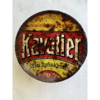 Dėžutė avalynės kremo Kavalier, antikvarinė, originali, tarpukario laikų, skardinė. Kaina 13