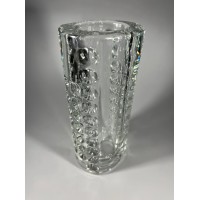 Vaza Mid Century Modern stiliaus, stiklinė. Svoris 1,6 kg. Kaina 23