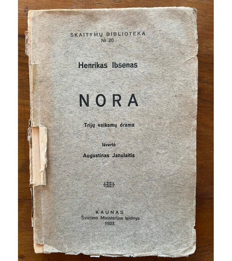Knyga Nora. H. Ibsenas. 1923 m. Kaina 13