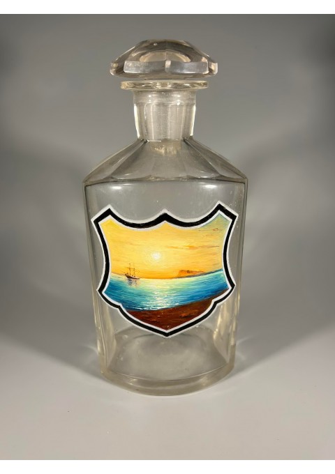 Grafinas, butelis antikvarinis, stiklinis, tapyta etikete. Kaina 23