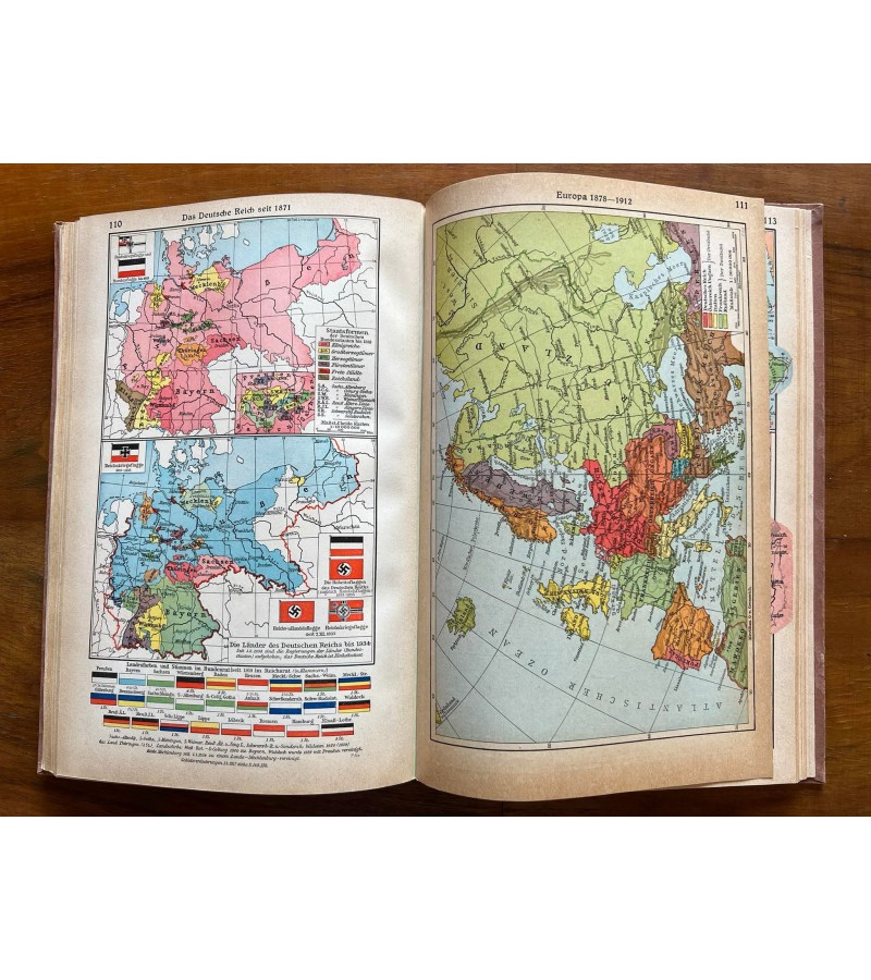 Knyga Geografijos atlasas vok. k. 1937 m. Kaina 33