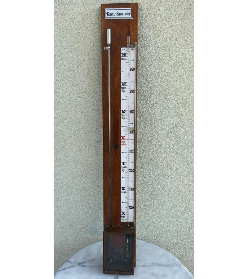 Barometras antikvarinis Kontra - Barometer. Danija. Aukštis 105 cm. Netikrintas. Kaina 93