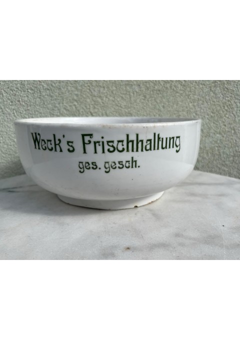 Indas rėtis porcelianinis, antikvarinis Weck's Frischaltung ges. gesch. Vokietija. 1900-1925 m. Kaina 128