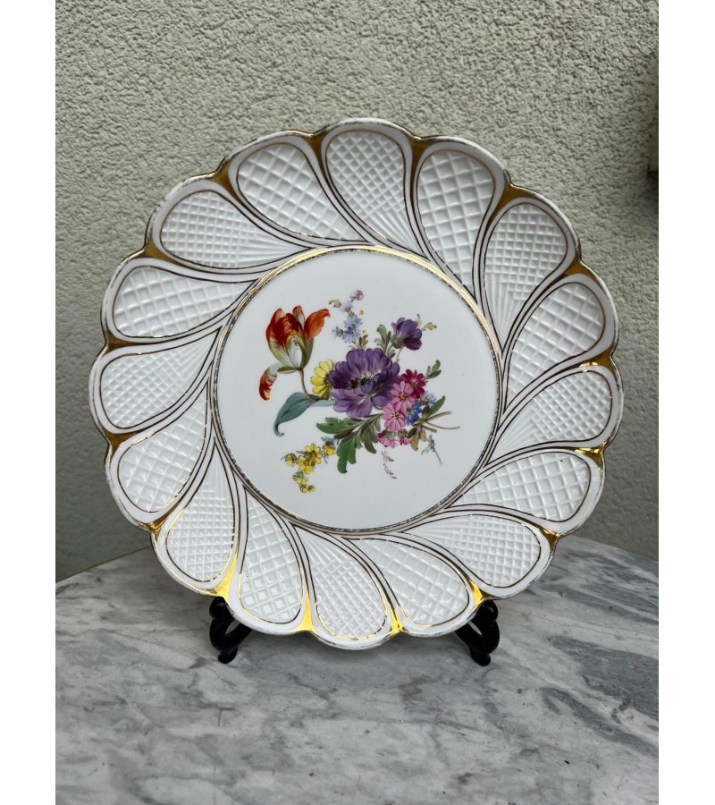 Lėkštė Meissen porcelianinė, antikvarinė, 1815 m. Kaina 153