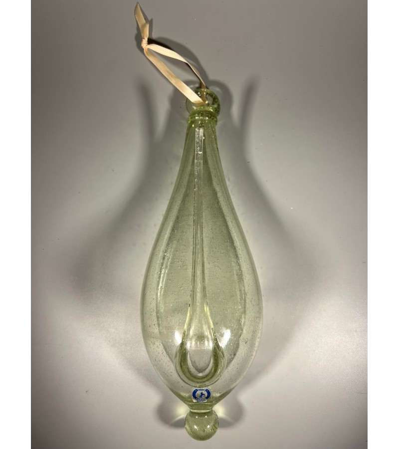 Barometras stiklinis, pakabinamas orų nustatymui HAAS Sweden Hand Made. Kaina 22
