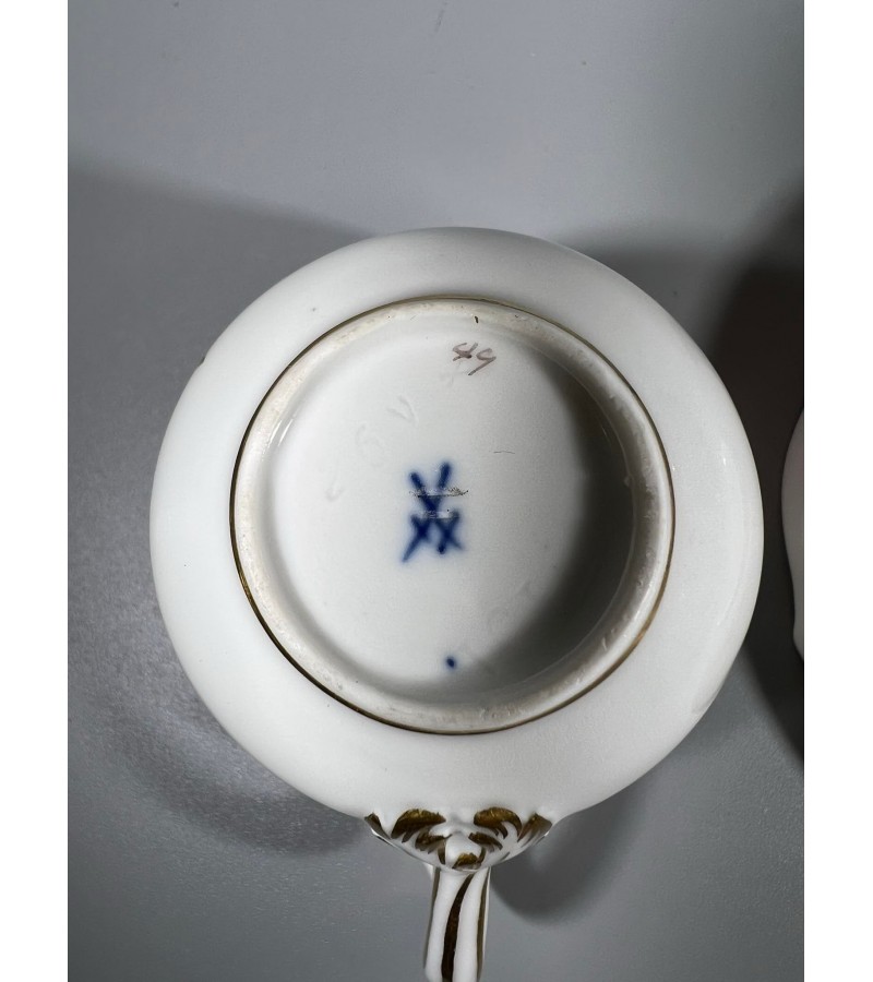 Puodelis su lėkštute MEISSEN porcelianiniai, 1934 m. Puodelio talpa 80 ml. Kaina 58
