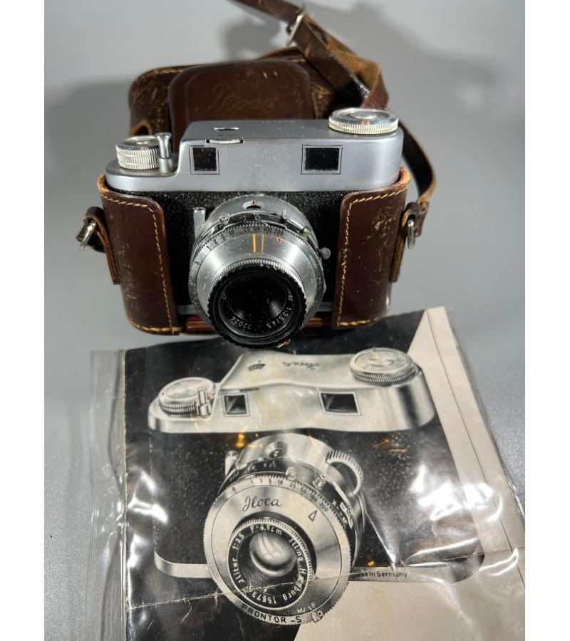 Fotoaparatas ILOCA Camera antikvarinis, 1950 m. originaliame dėkle, su dokumentais. Kaina 53