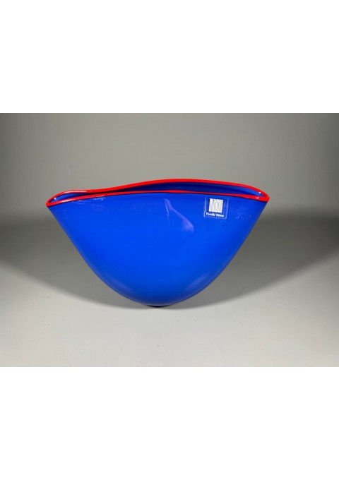 Vaza, vazelė spalvoto stiklo, Mid-century modern stiliaus, Danija, dizaineris Pernille Bülow. Kaina 38