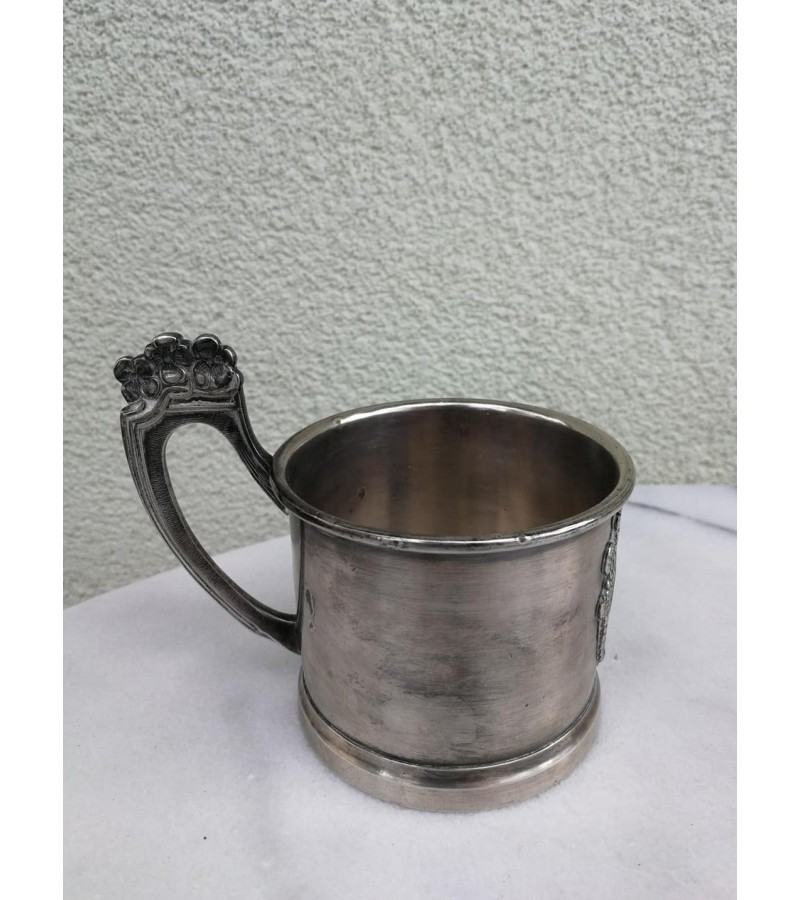 Podstakanikas, stiklinių laikikls antikvarinis B. HENNEBERG, WARSZAWA (Podstakannik, Tea glass holder). Lenkija Rusijos Imperijoje 1898-1939 m. Kaina 78