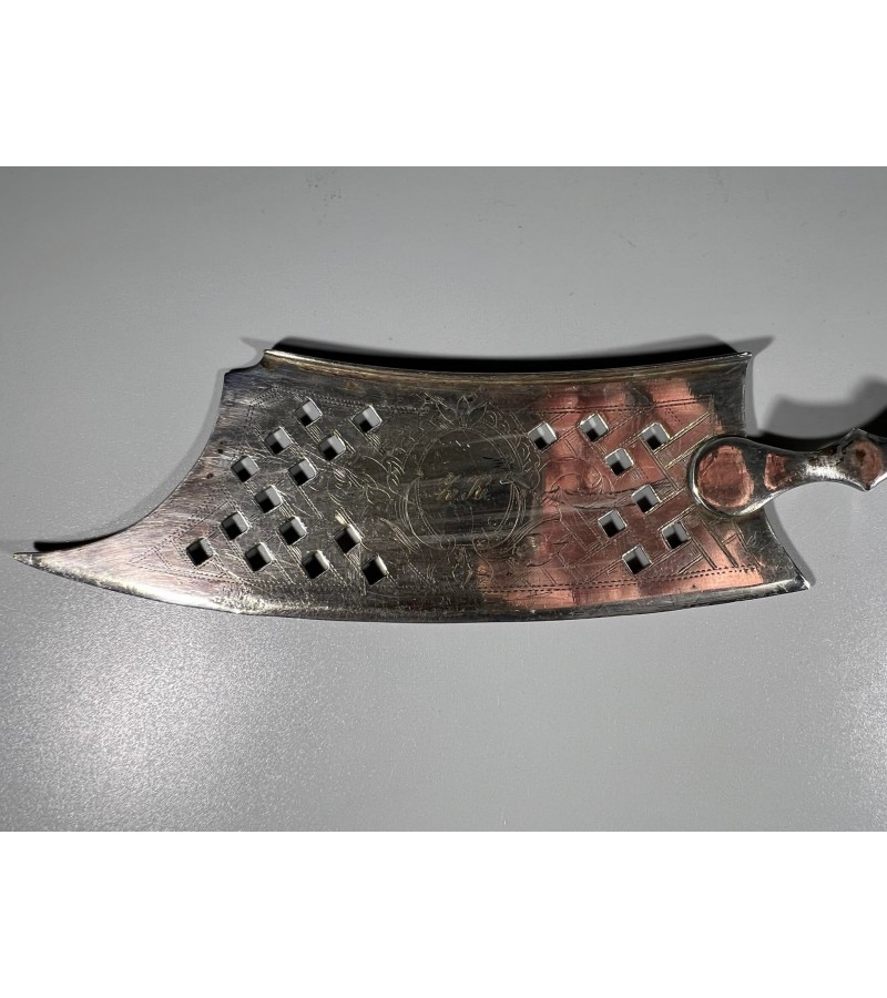 Stalo įrankis antikvarinis, sidabruotas NORBLIN & Co GALV: WARSAW. Carinės Rusijos Imperija. 1860-1870 m. Kaina 88