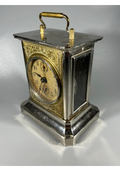 Laikrodis, žadintuvas Junghans, antikvarinis, kelioninis, karietos. Veikiantis, patikrintas laikrodininko. Kaina 158