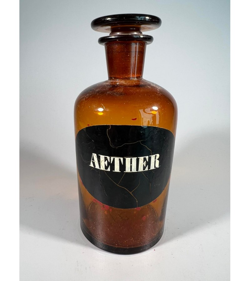 Buteliukas vaistinės, vaistų antikvarinis AETHER. Kaina 32