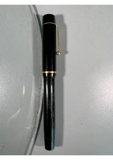 Plunksnakotis antikvarinis The Tomahawk Pen su 14 K auksine plunksna. Ilgis 13 cm. Kaina 83
