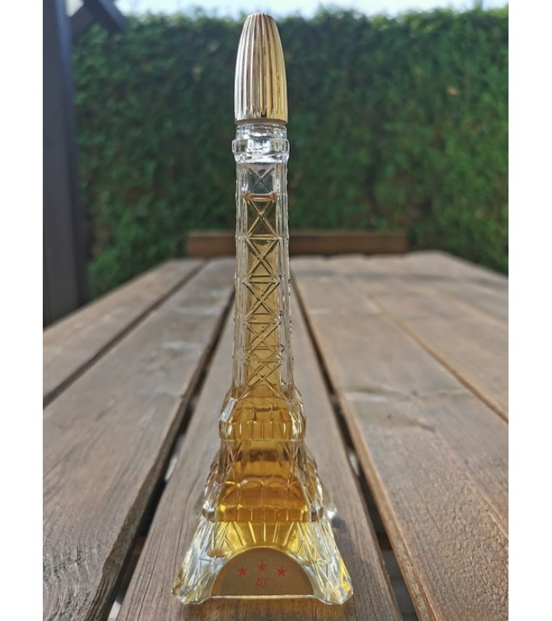Konjakas Cognac Jules Robin, kolekcinis-Eifelio bokštas. Vintage France Eiffel Tower Jules Robin Cognac. Kaina 21