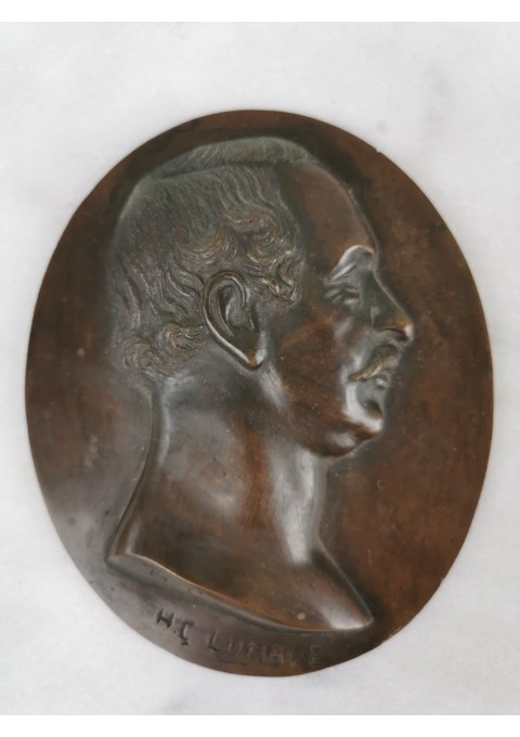 Bareljefas bronzinis H. C. Lumbye (1810-1874), antikvarinis. Kaina 73