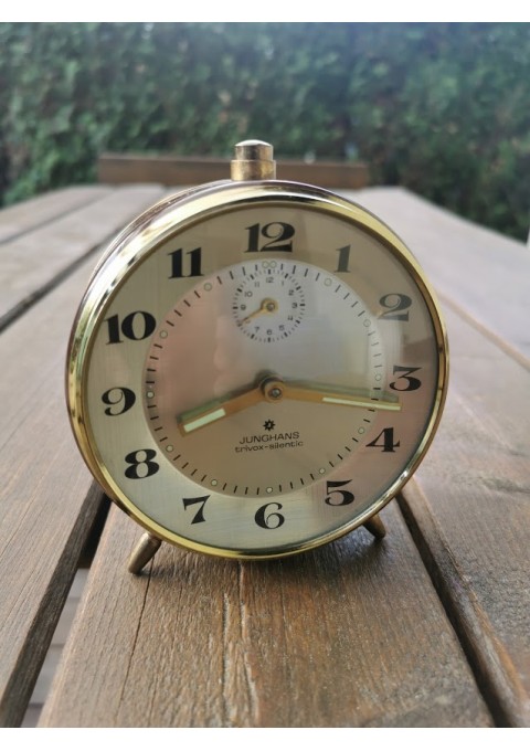 Laikrodis, žadintuvas vintažinis. Junghans. Trivox-silentic. Made in Germany. Veikiantis. Kaina 53