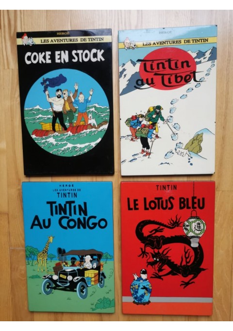 Lentelės komiksų, Tintino nuotykiai, pakabinamos, vintažinės. Dydis: 30 x 30 cm. Kaina po 8