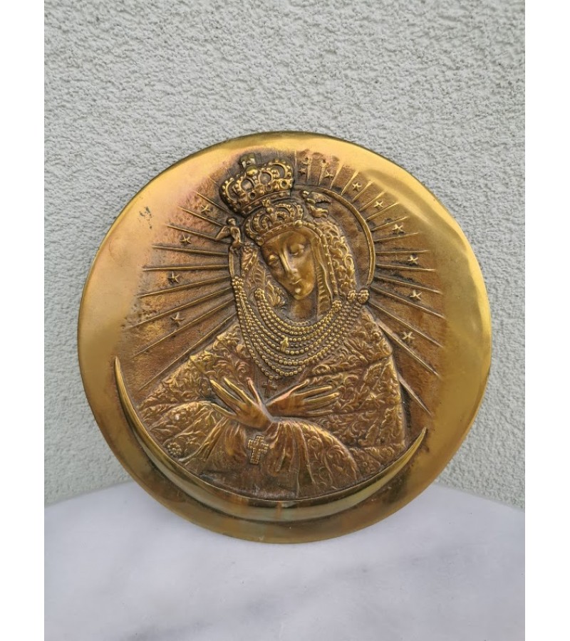 Bareljefas bronzinis Šv. Marijos. Kaina 38