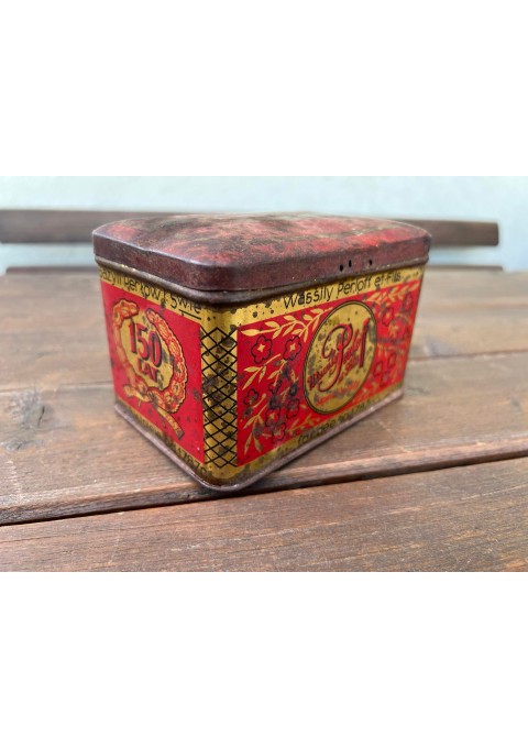 Skardinė dėžutė arbatai antikvarinė, Wassily Perloff et Fils, Jubiliejinė, 150 metų, 1787-1937 m. Kaina 28