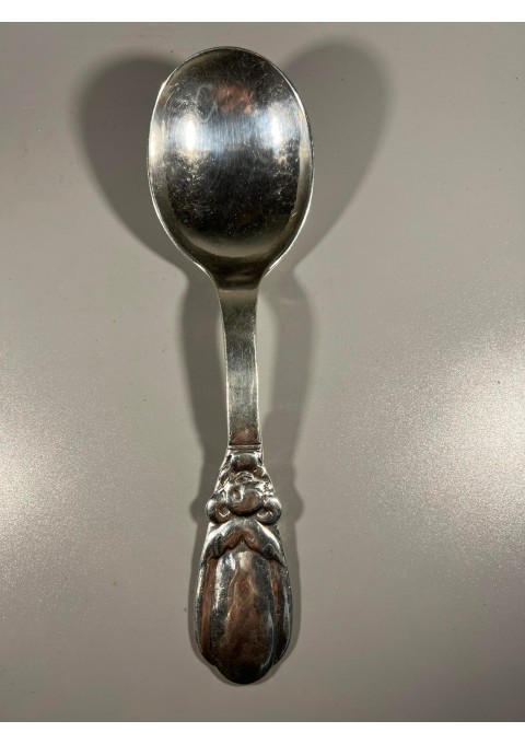 Šaukštas sidabrinis Evald Nielsen, antikvarinis. Danija. Svoris 92 g. Praba 830. 1916 m. Kaina 153